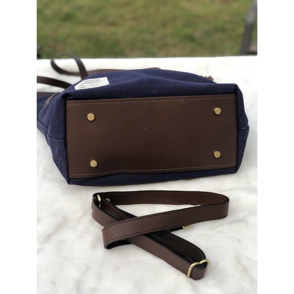 R.Riveter Military Spouse Designed and Crafted Mixed Media Tote- Ada Navy - Picture 5 of 6